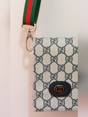SALE  4 In 1 Monogram Bag With Green-Red Striped Crossbody Strap